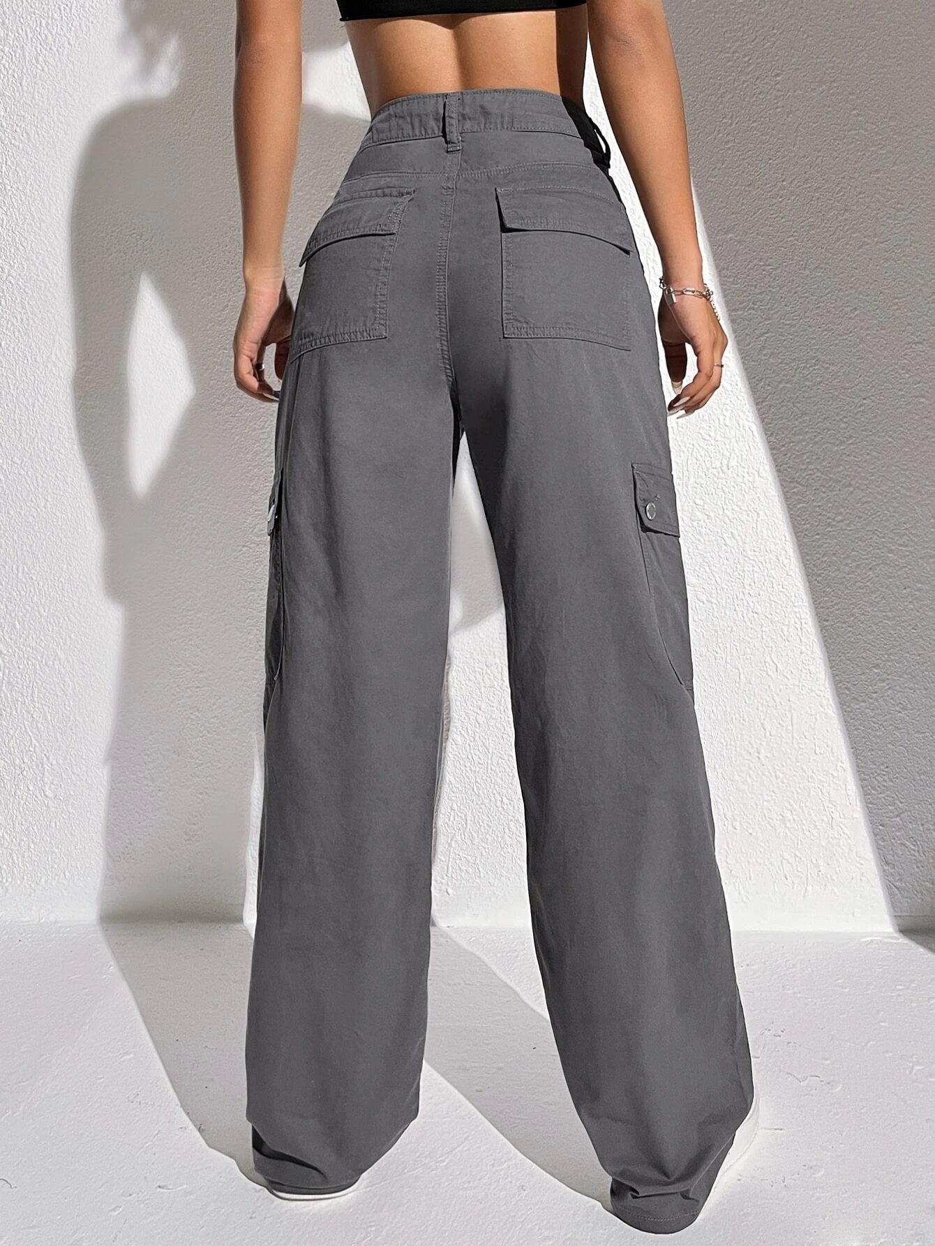 Flap Pocket Cargo Jeans-Waves And Trunks