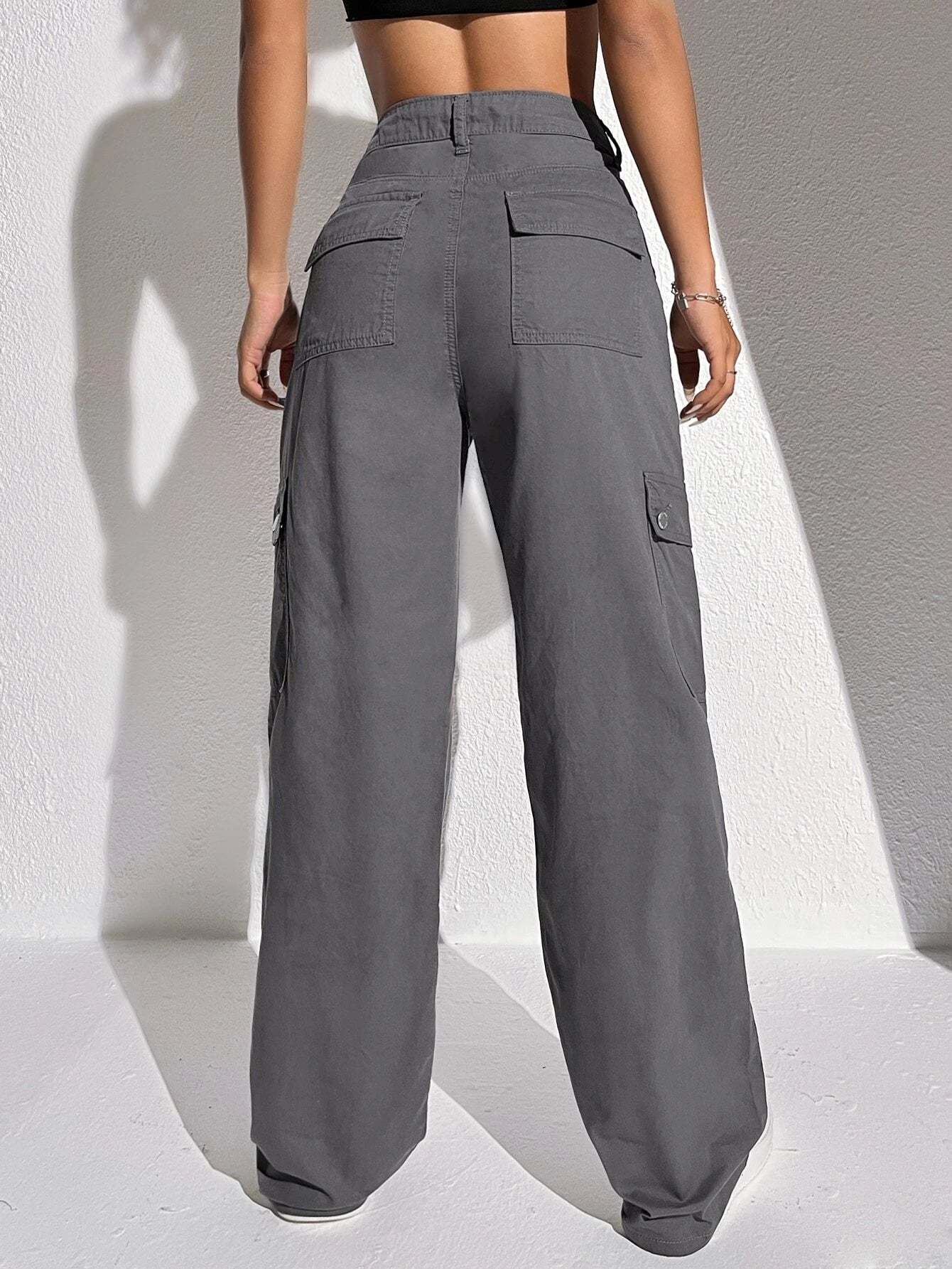 Flap Pocket Cargo Jeans-Waves And Trunks