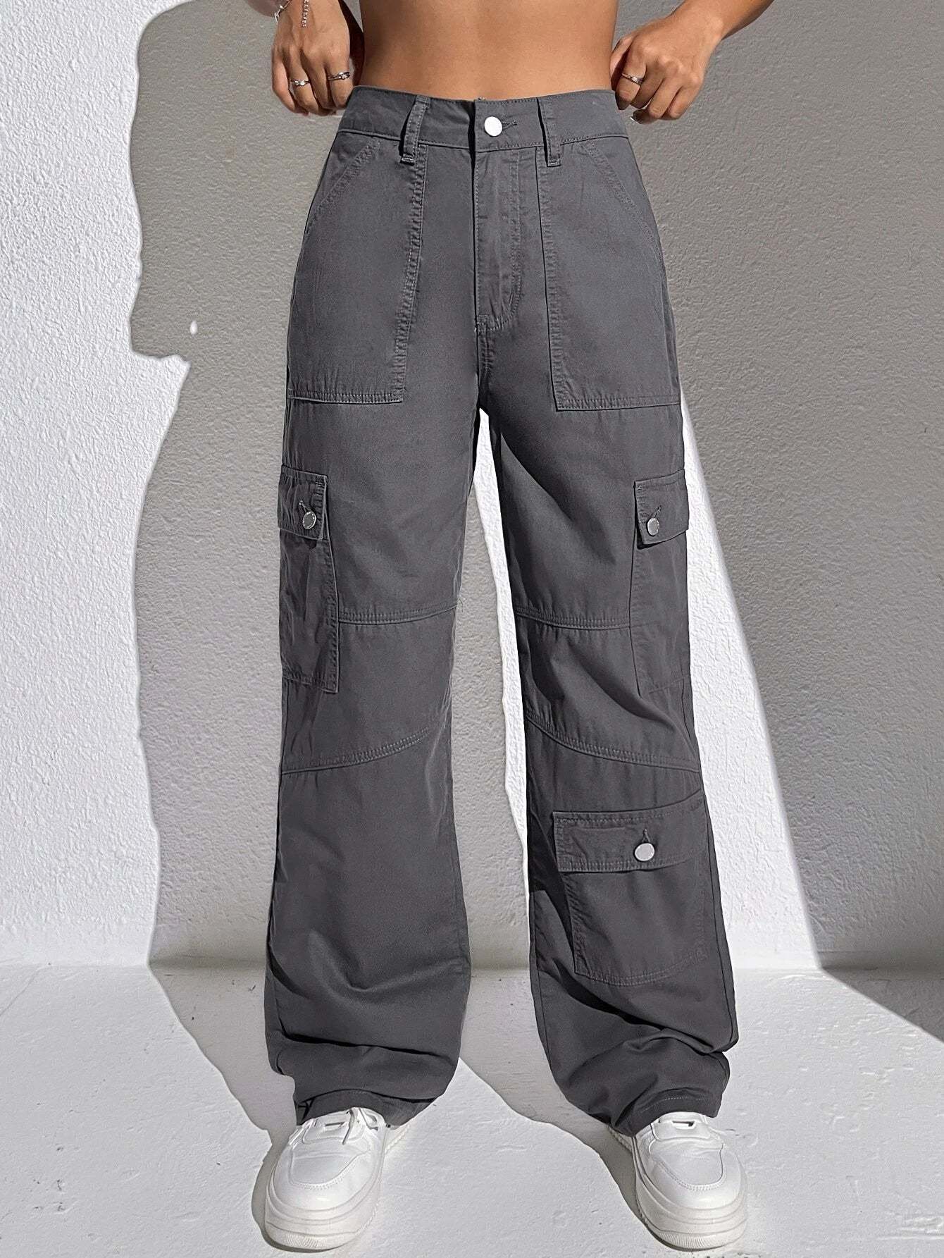 Flap Pocket Cargo Jeans-Waves And Trunks