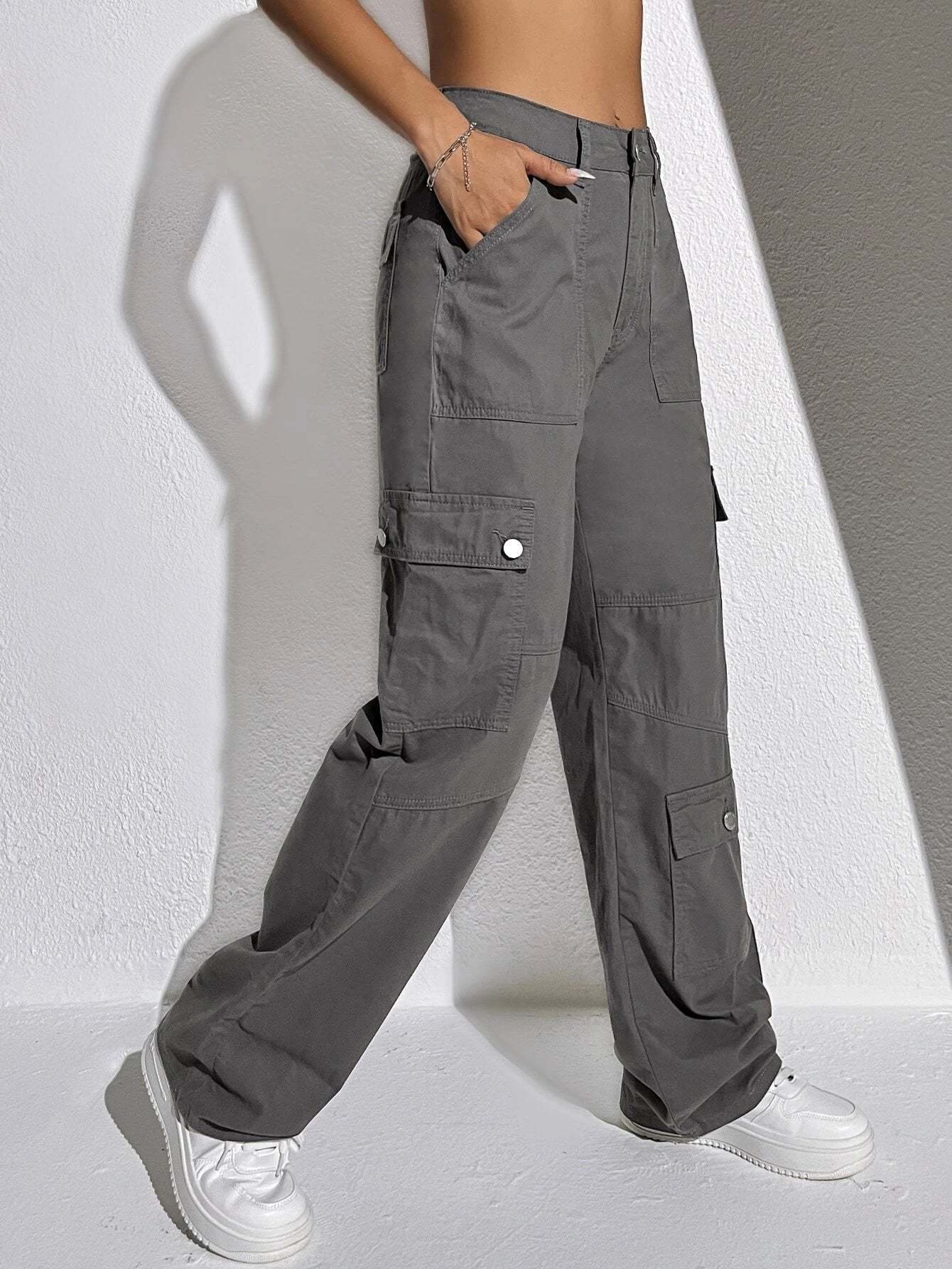 Flap Pocket Cargo Jeans-Waves And Trunks