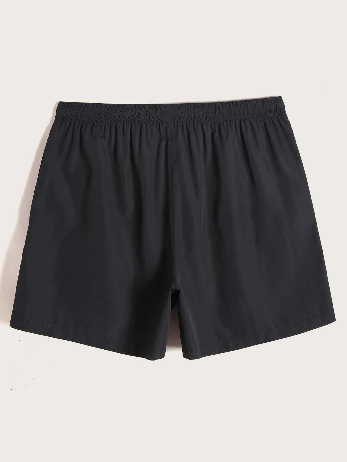 Drawstring Waist Non Stretch Swim Trunks-Waves And Trunks