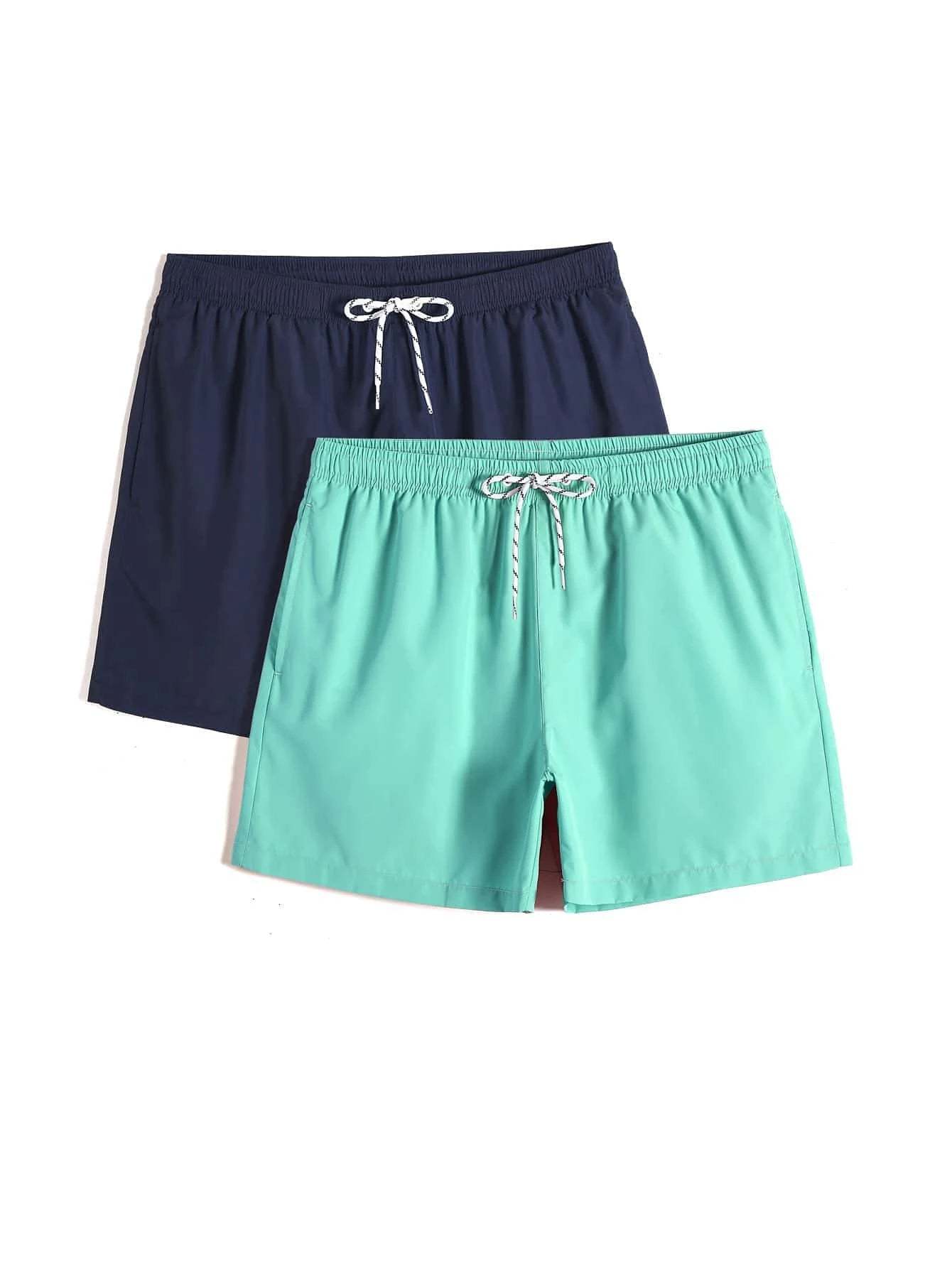 2 Pieces Drawstring Swim Trunks-Waves And Trunks