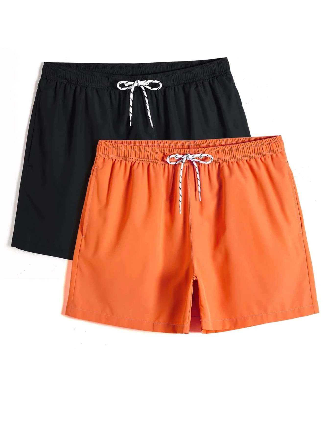 2 Pieces Drawstring Swim Trunks-Waves And Trunks