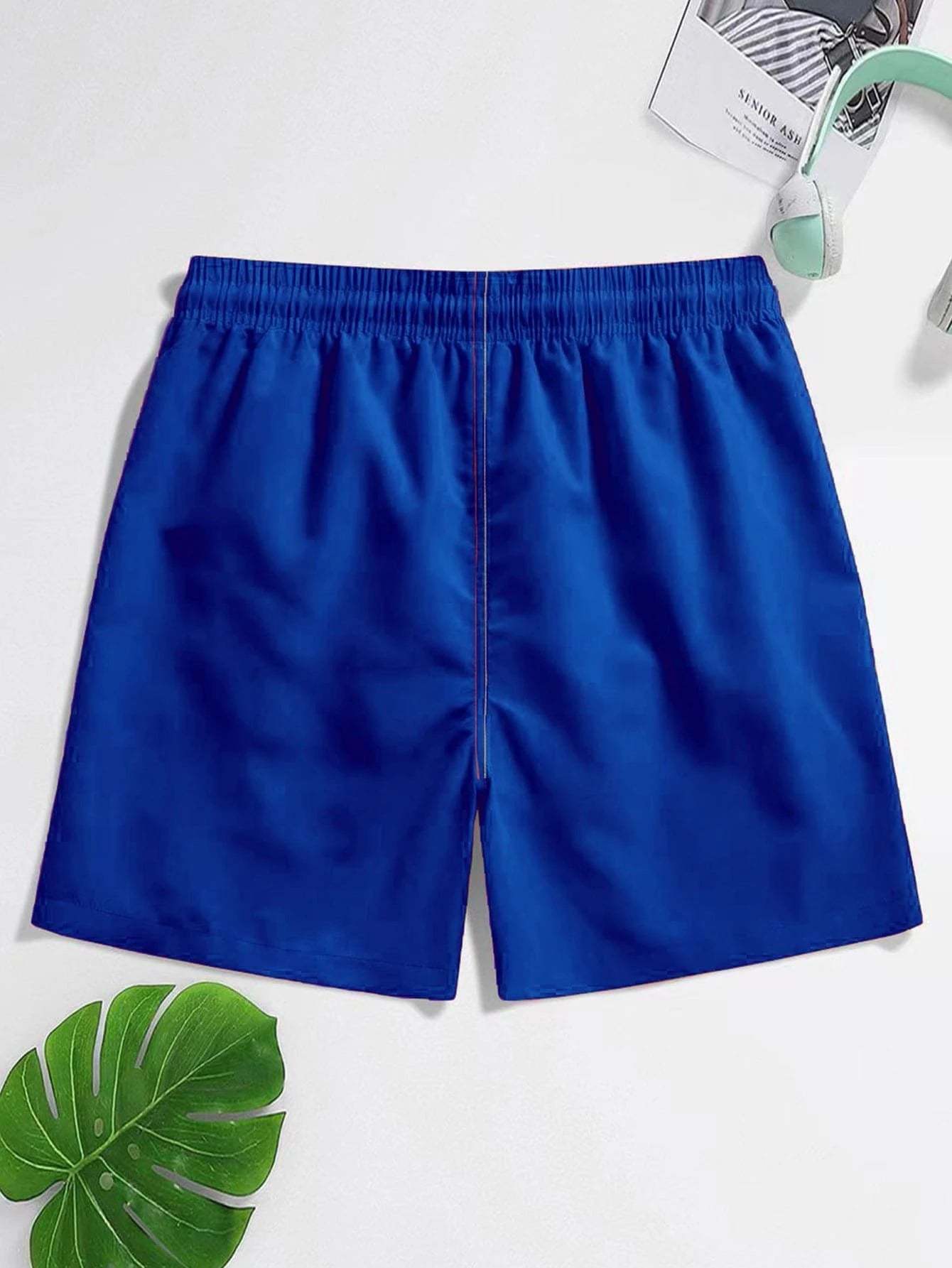 Boho Drawstring Waist Swim Trunks-Waves And Trunks
