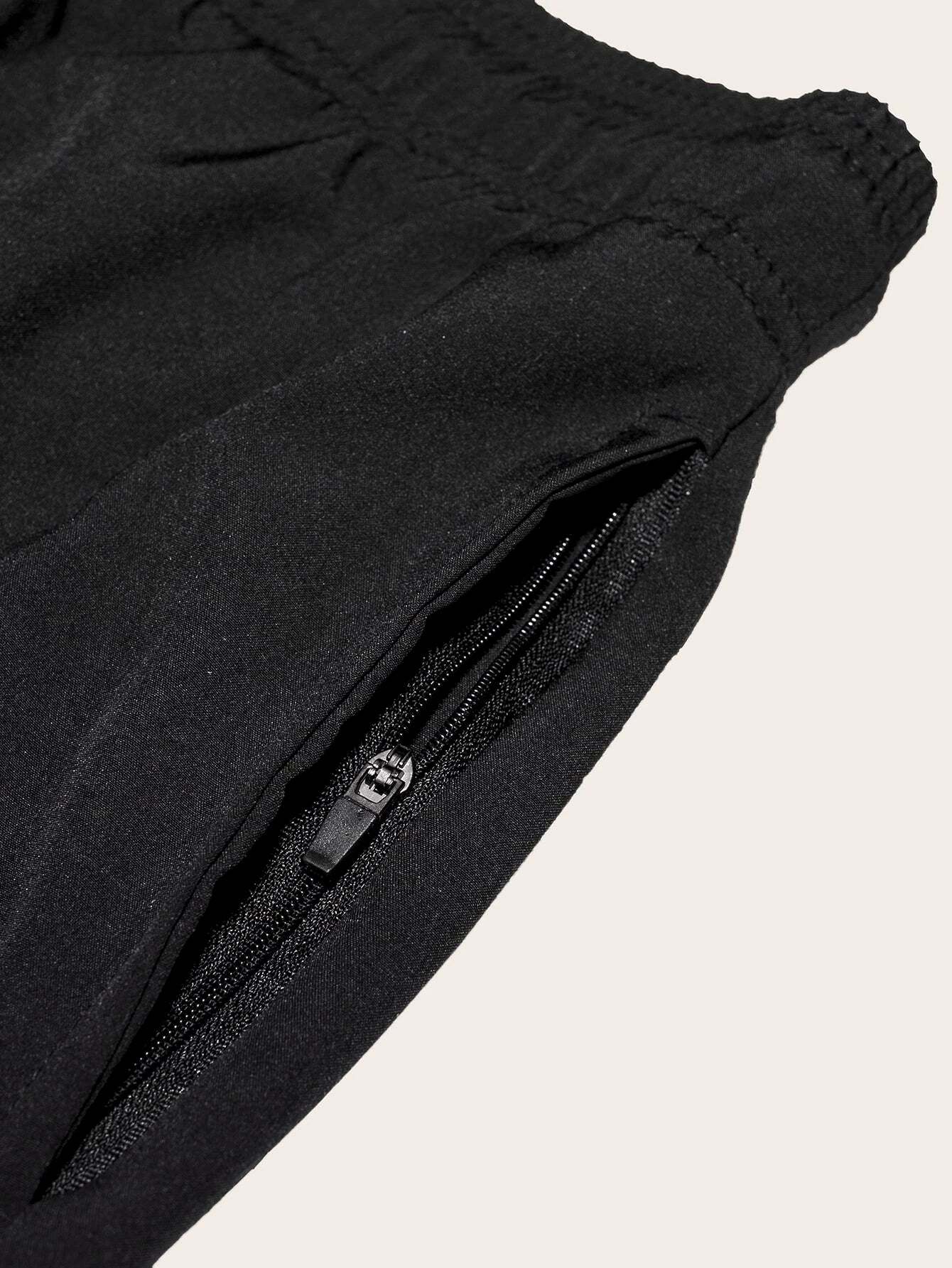 Drawstring Waist Swim Trunks-Waves And Trunks