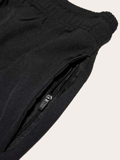 Drawstring Waist Swim Trunks-Waves And Trunks