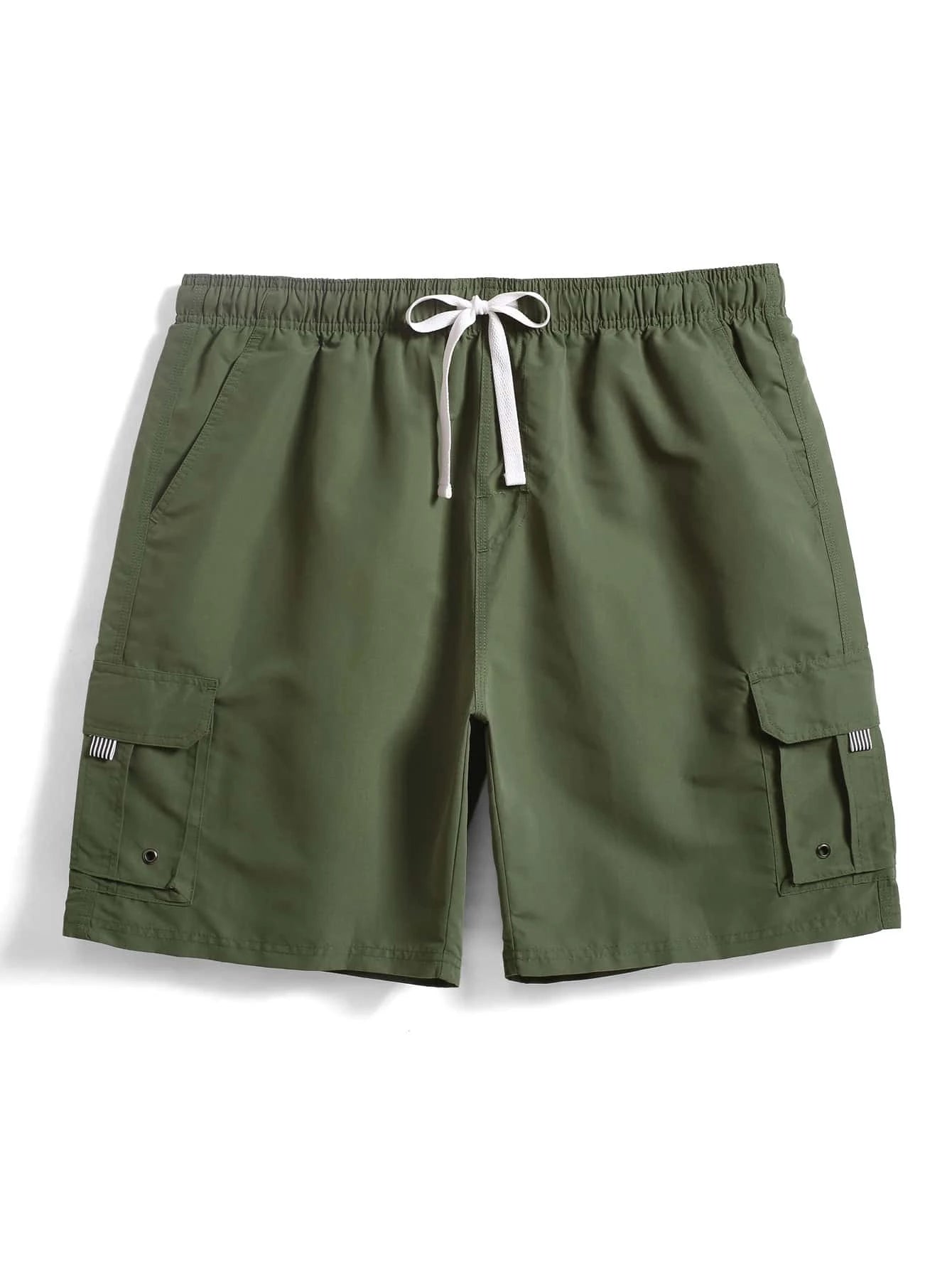 Drawstring Waist Swim Shorts-Waves And Trunks