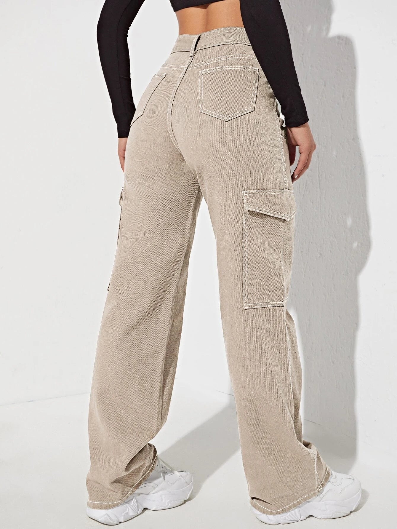 High Rise Side Pocket Jeans-Waves And Trunks