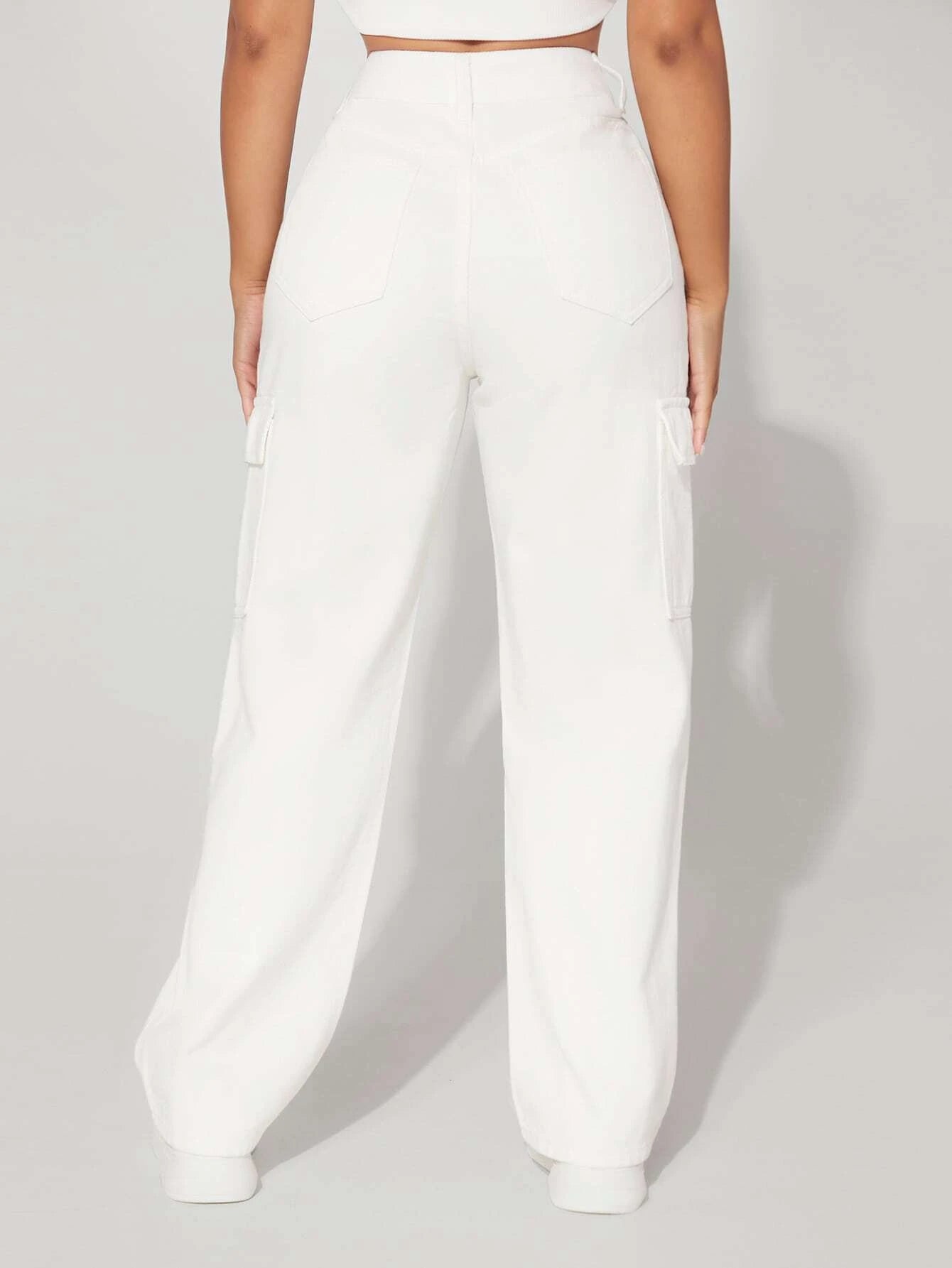 High Rise Straight Fit Jean-Waves And Trunks