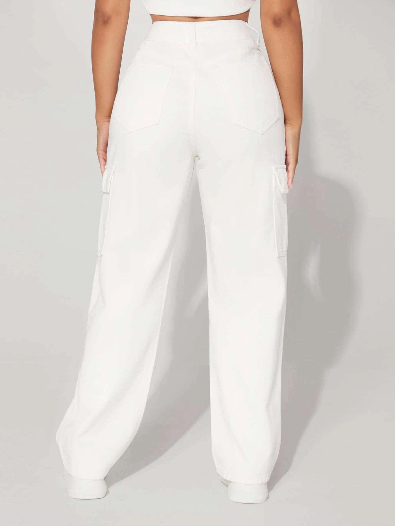 High Rise Straight Fit Jean-Waves And Trunks