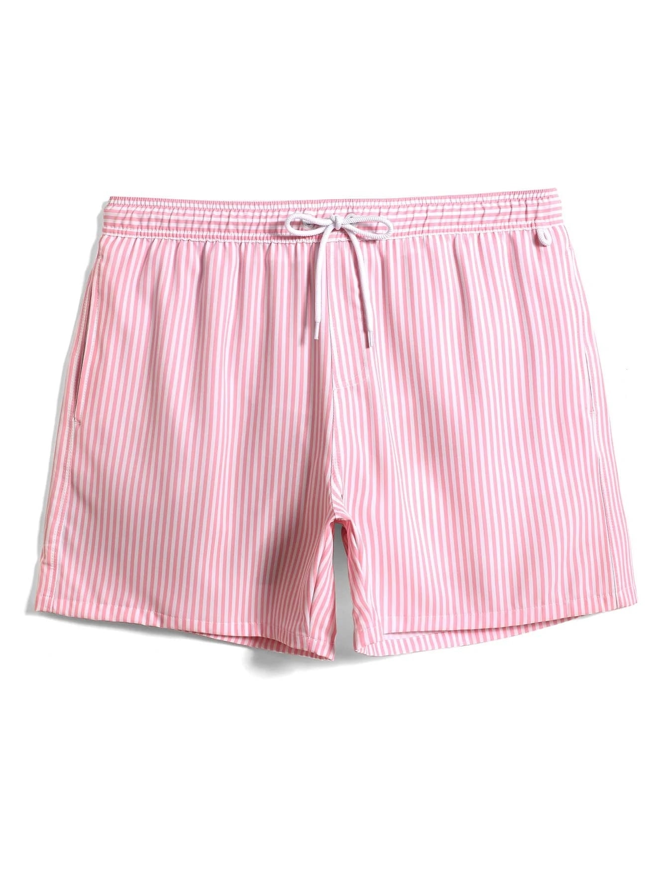 Color Striped Swim Short-Waves And Trunks
