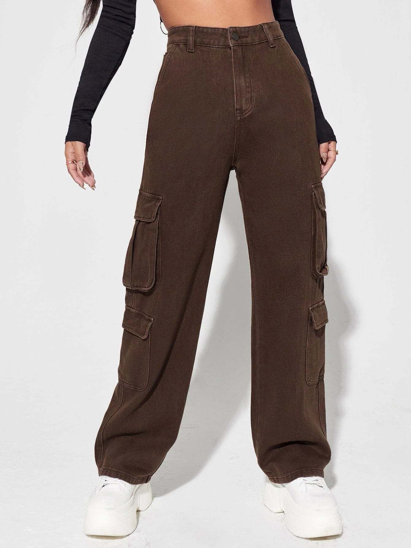 Flap Pocket Cargo Jeans-Waves And Trunks