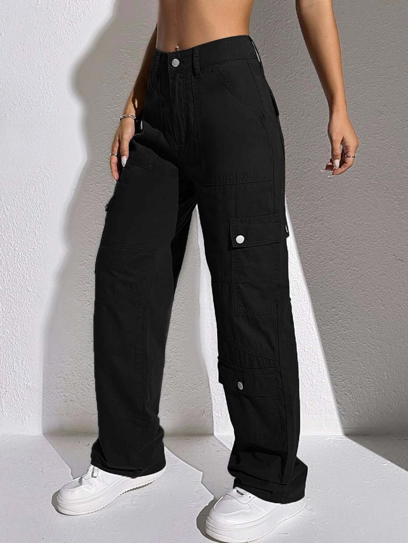 Flap Pocket Cargo Jeans-Waves And Trunks