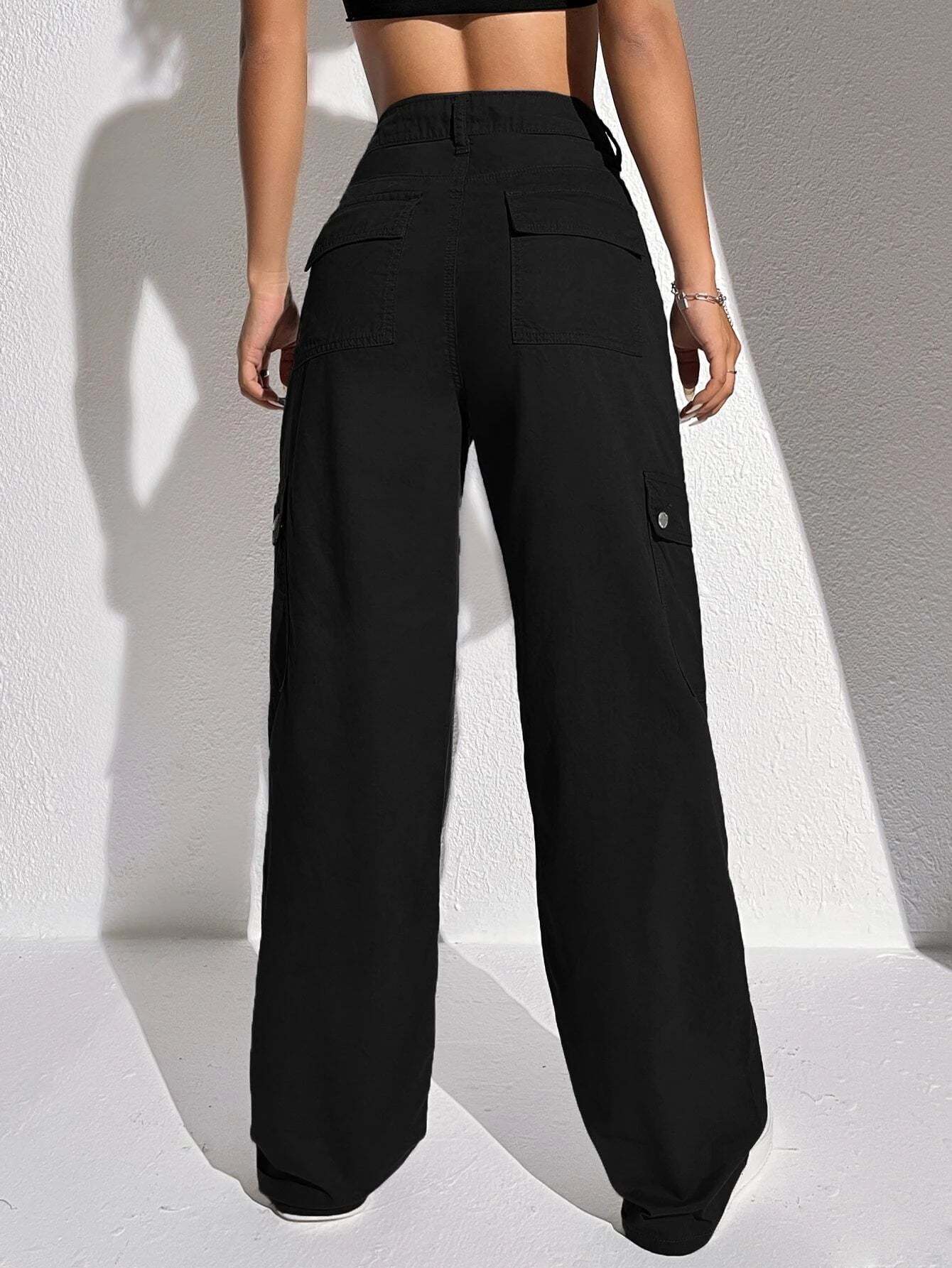 Flap Pocket Cargo Jeans-Waves And Trunks