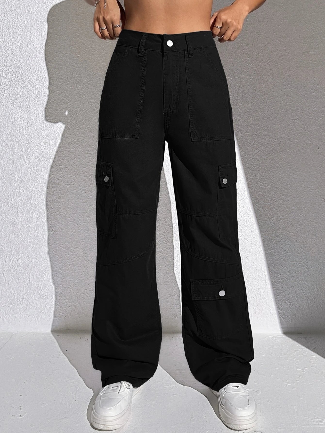 Flap Pocket Cargo Jeans-Waves And Trunks