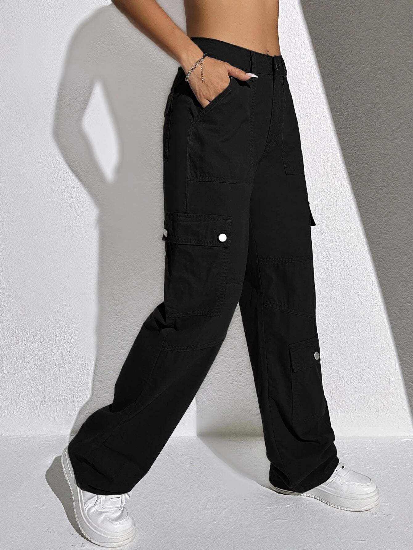 Flap Pocket Cargo Jeans-Waves And Trunks