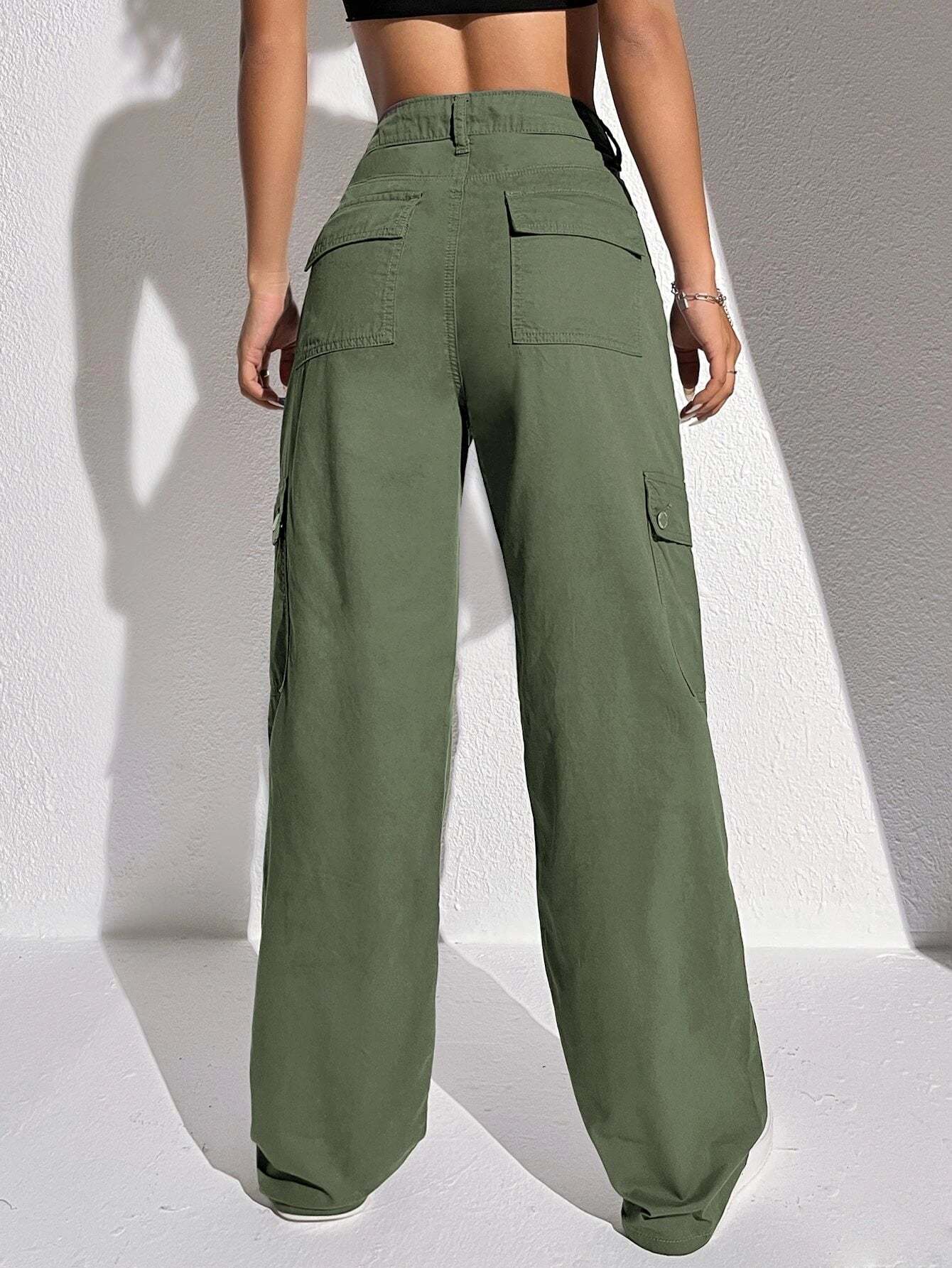 Flap Pocket Cargo Jeans-Waves And Trunks