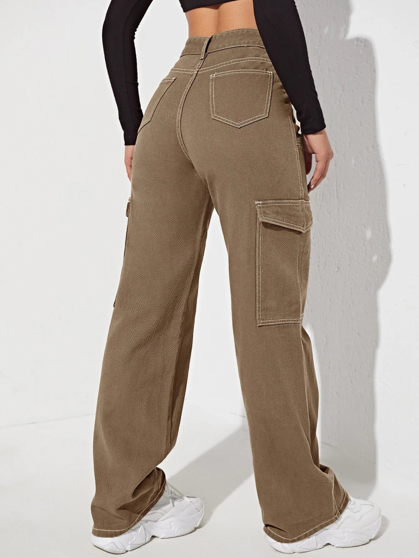 High Rise Side Pocket Jeans-Waves And Trunks
