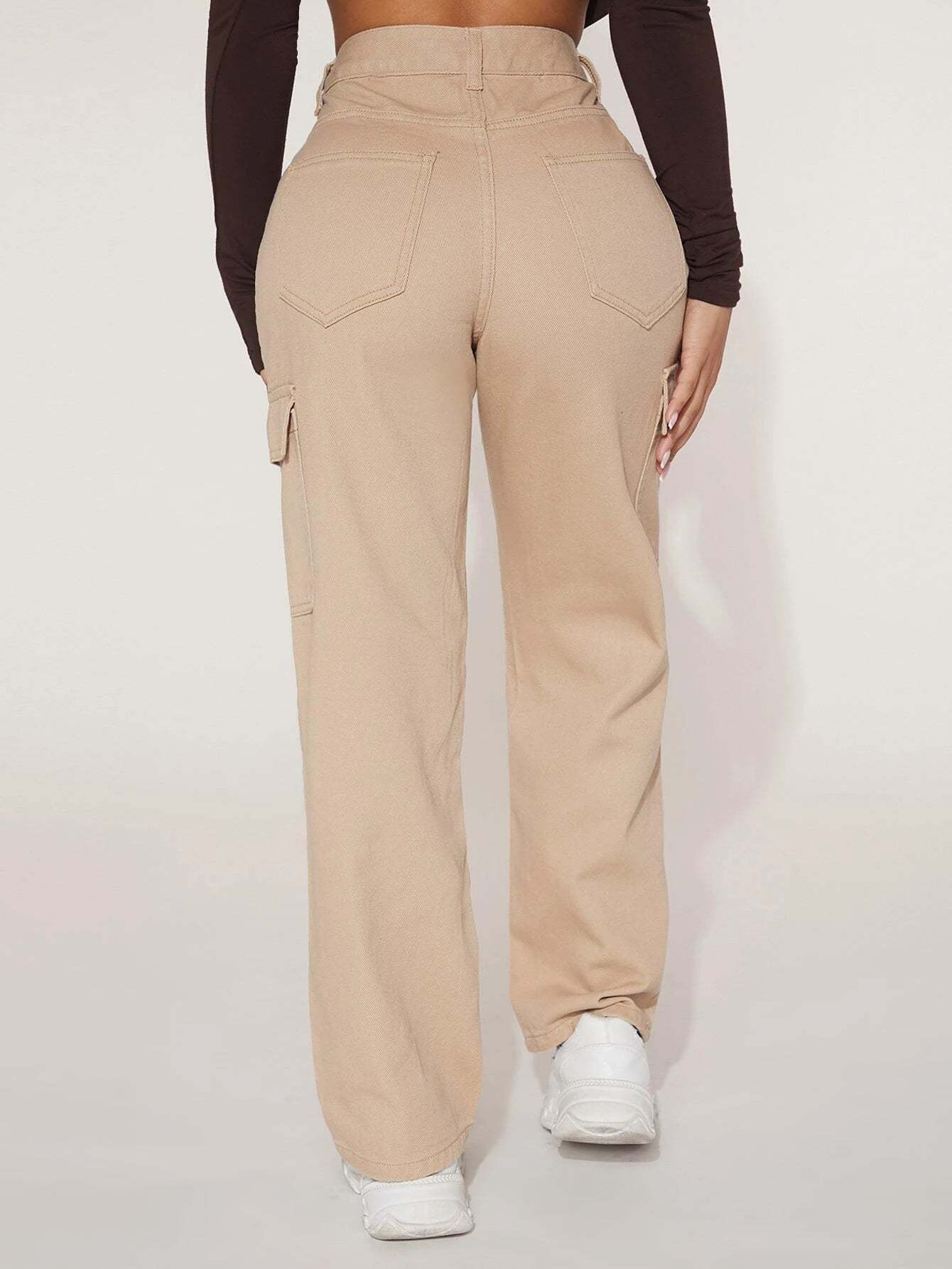 High Rise Straight Fit Jean-Waves And Trunks