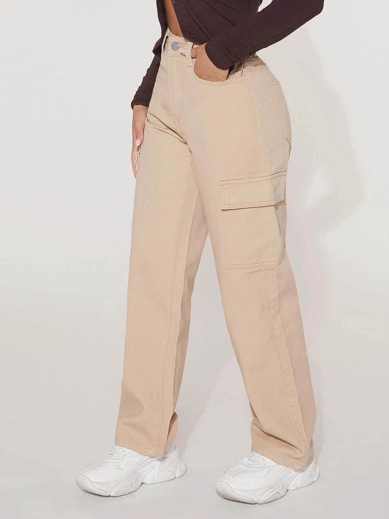 High Rise Straight Fit Jean-Waves And Trunks