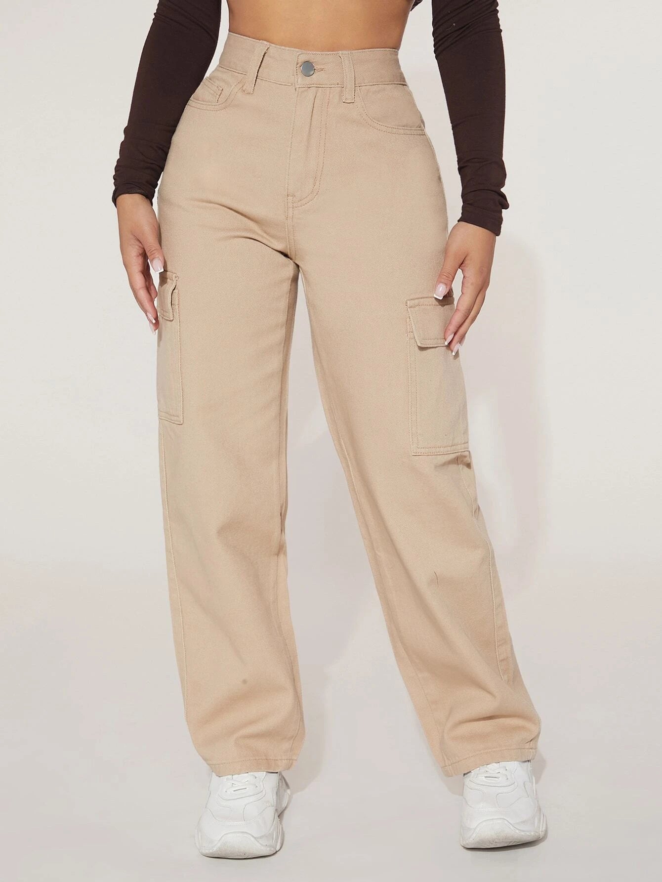 High Rise Straight Fit Jean-Waves And Trunks