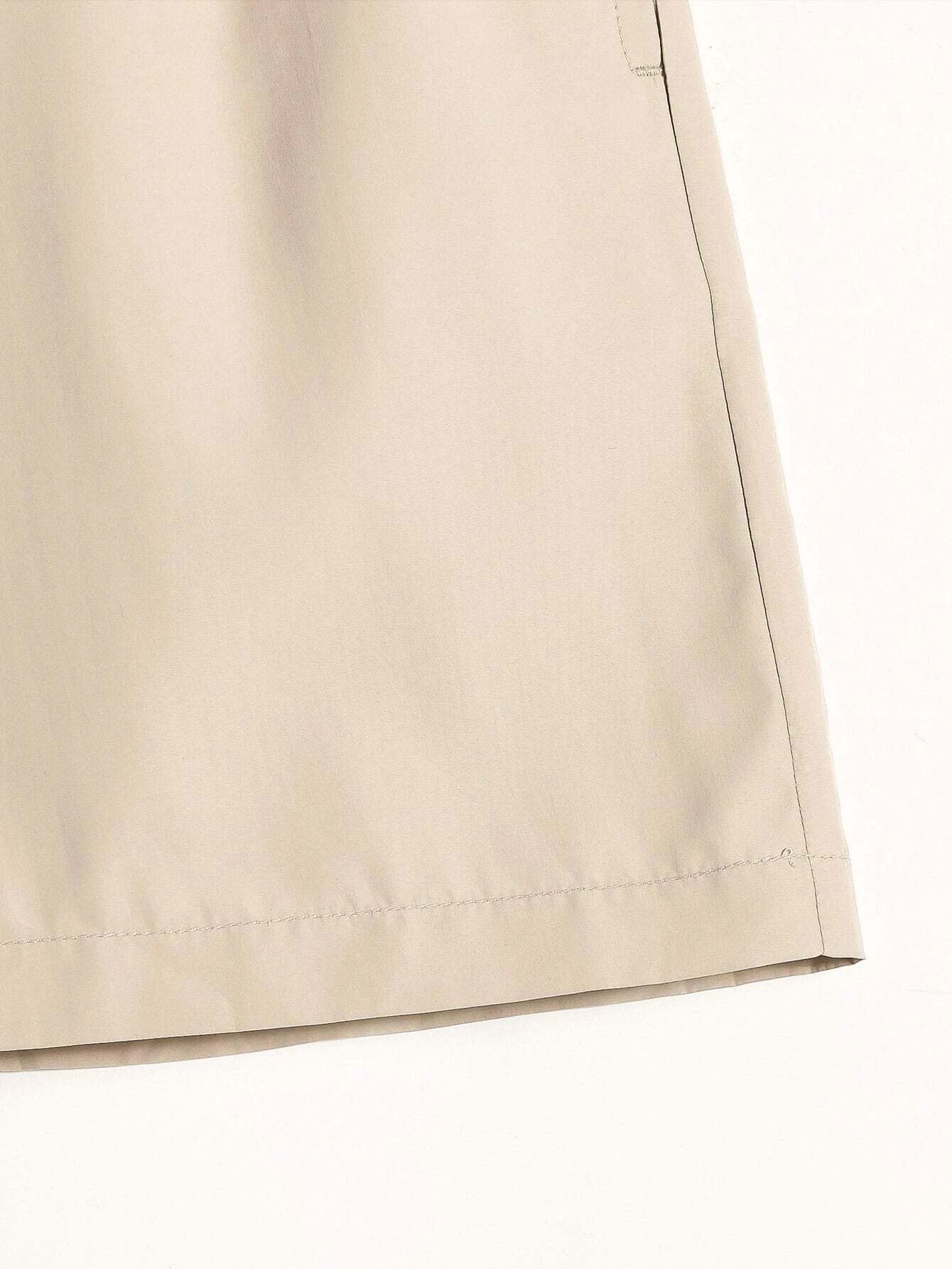 Solid Colored Waist Swim Trunks-Waves And Trunks