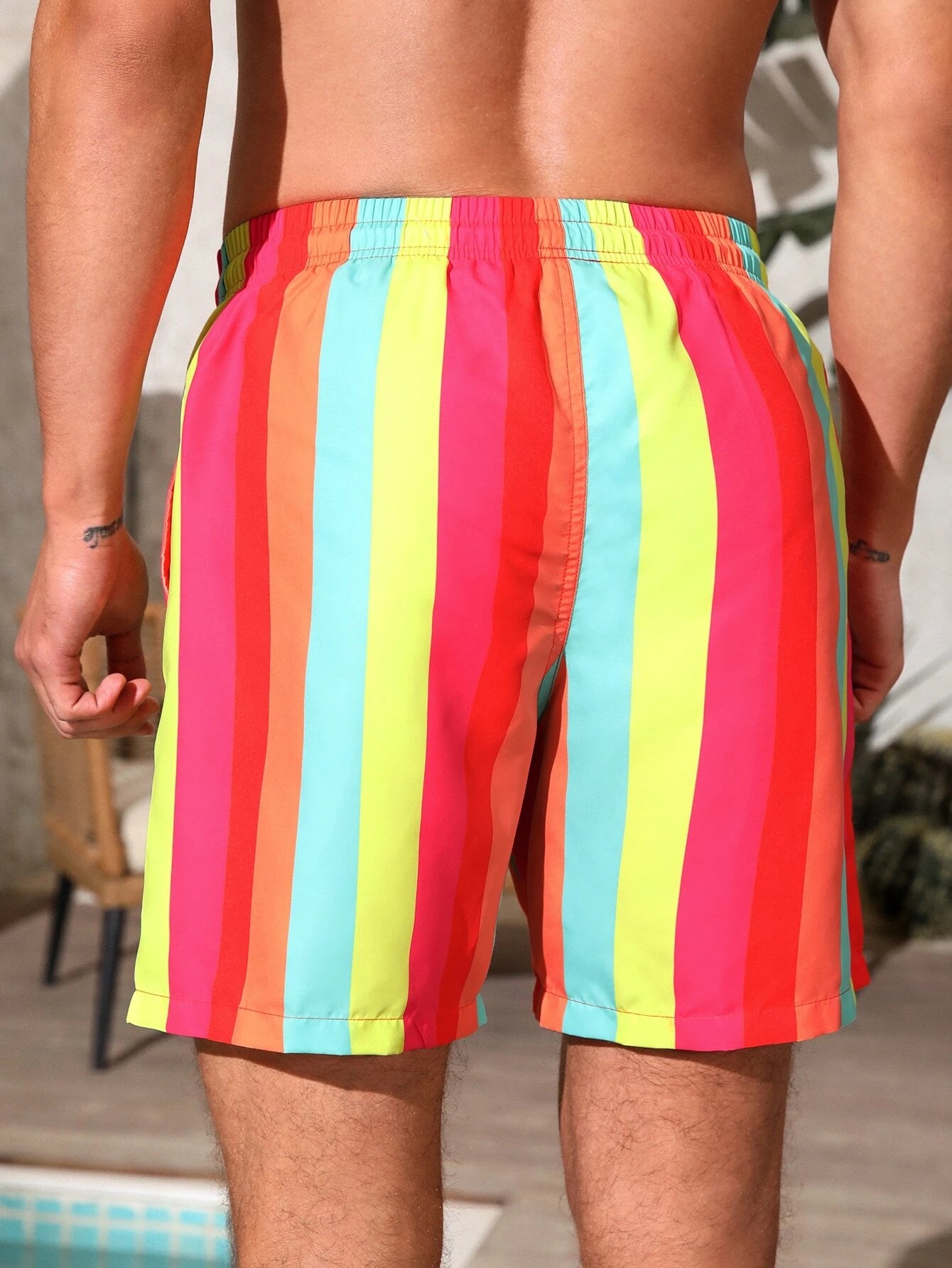 Colorful Print Swim Short-Waves And Trunks