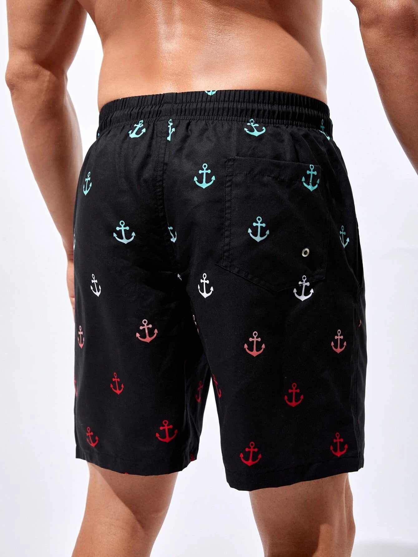 Stylish Anchor Swim Trunks-Waves And Trunks