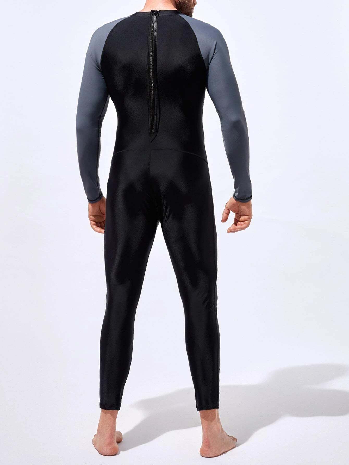 Letter Printed Swimsuit-Waves And Trunks