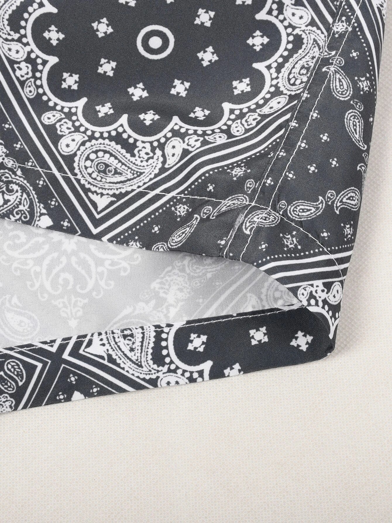 Scarf Print Swim Trunks-Waves And Trunks