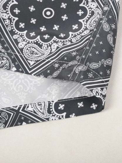 Scarf Print Swim Trunks-Waves And Trunks