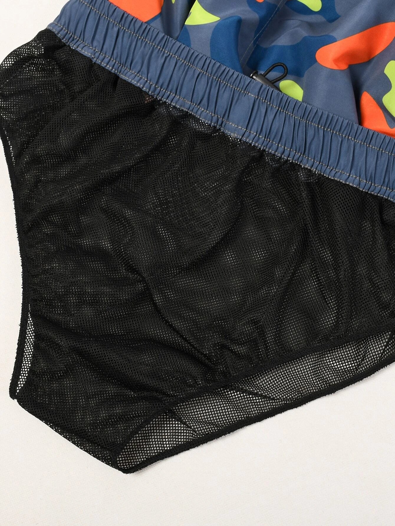 Allover Print Drawstring Waist Beach Shorts-Waves And Trunks