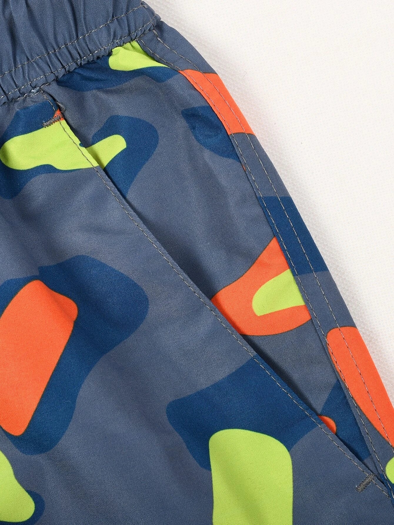 Allover Print Drawstring Waist Beach Shorts-Waves And Trunks