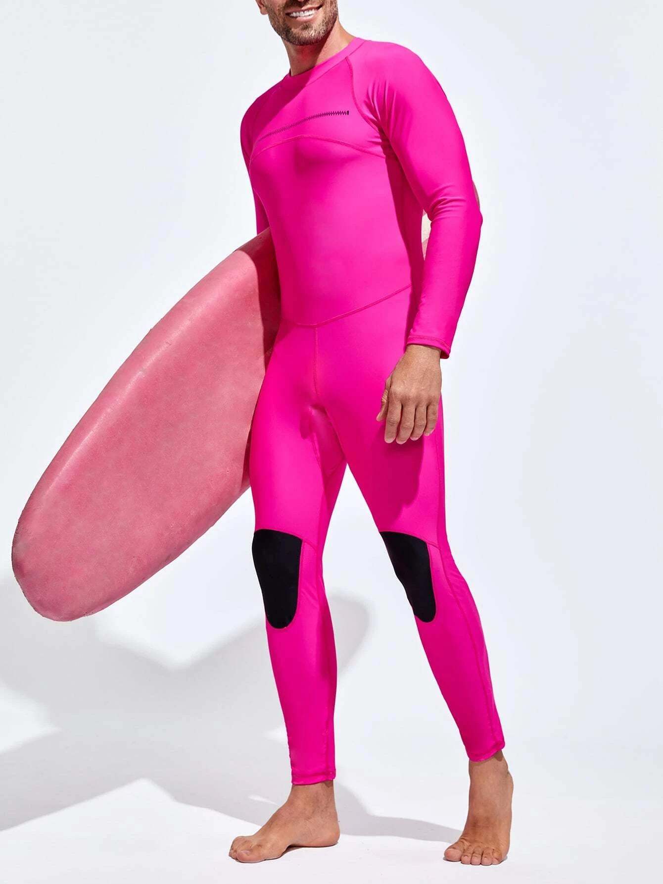 Two Tone One Piece Swimsuit-Waves And Trunks