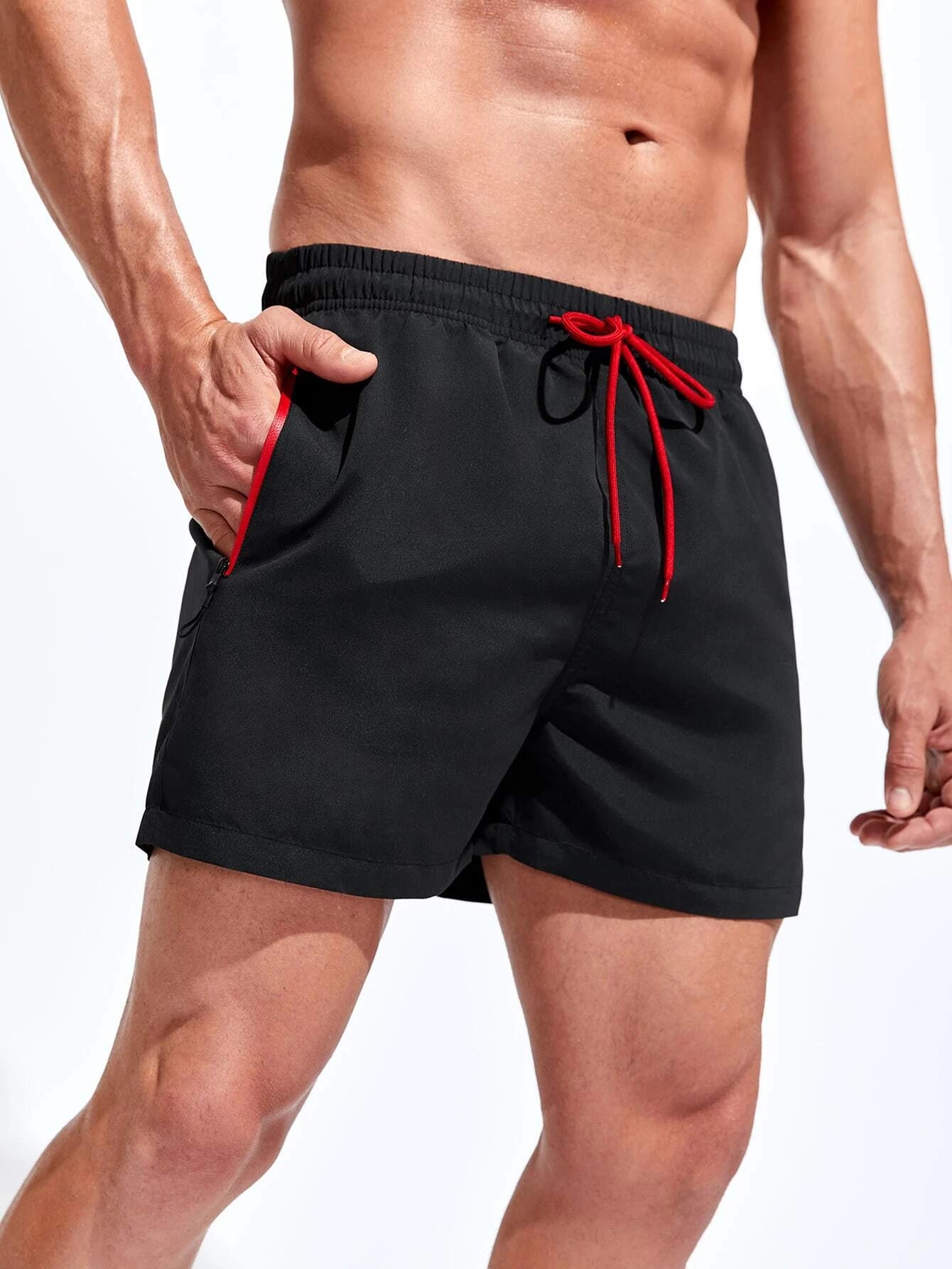 Zipper Pocket Swim Trunks-Waves And Trunks