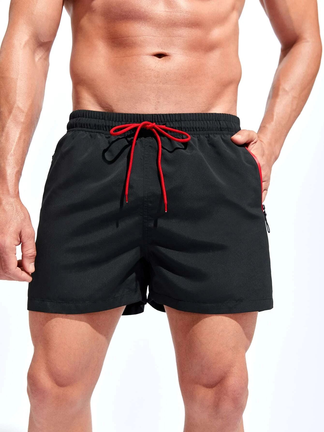 Zipper Pocket Swim Trunks-Waves And Trunks