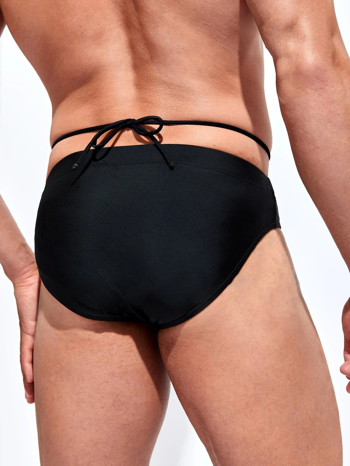 Medium Stretch Solid Color Swim Brief-Waves And Trunks