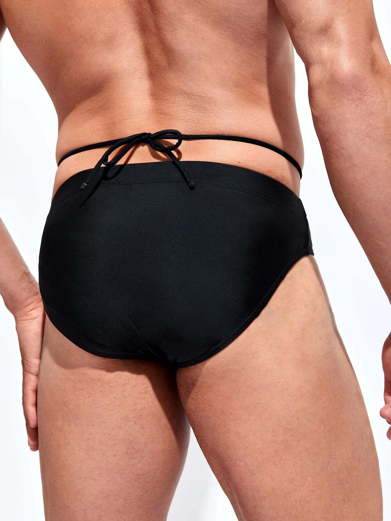 Medium Stretch Solid Color Swim Brief-Waves And Trunks