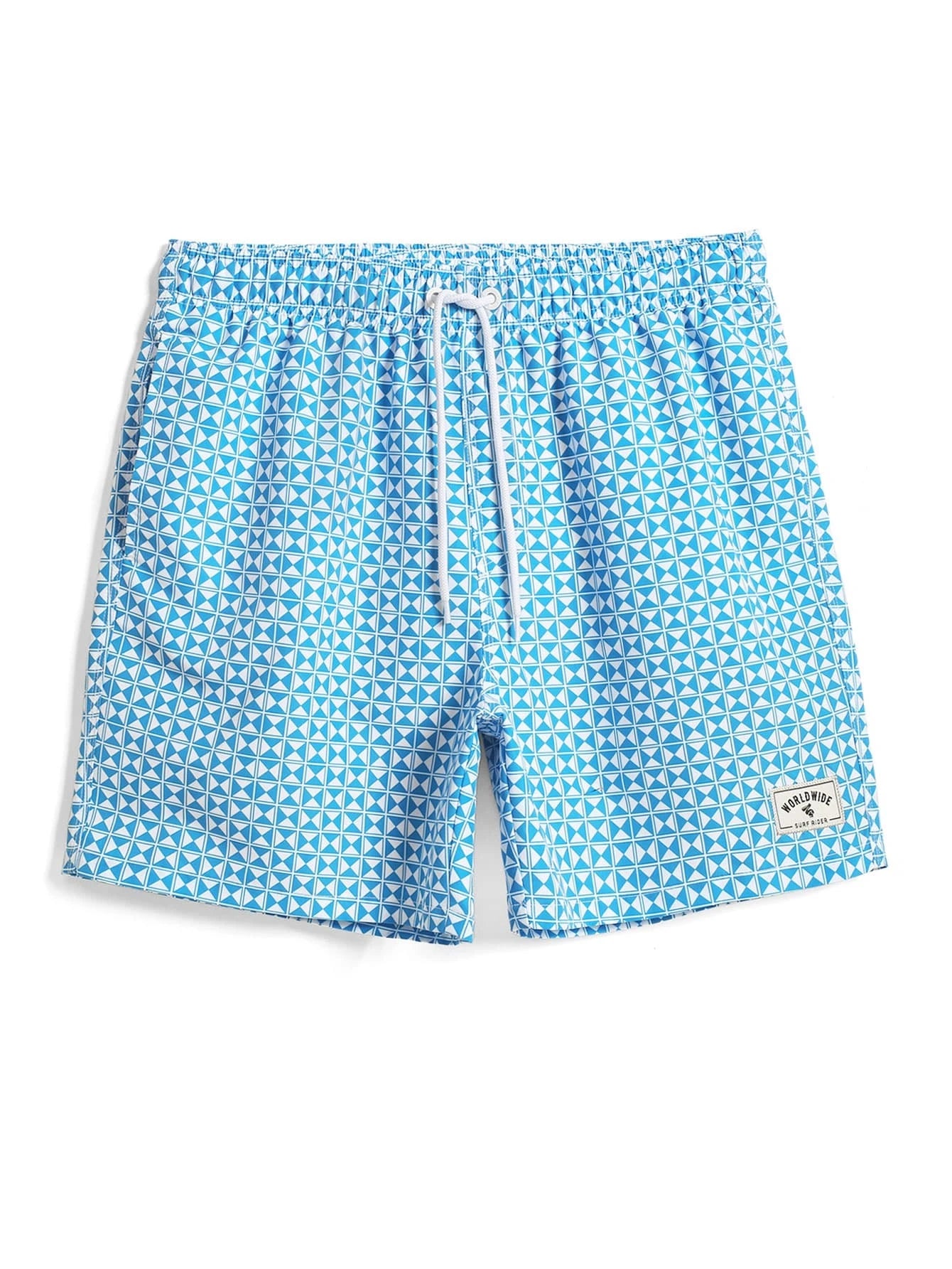 Vibrant Patterned Swim Trunks-Waves And Trunks