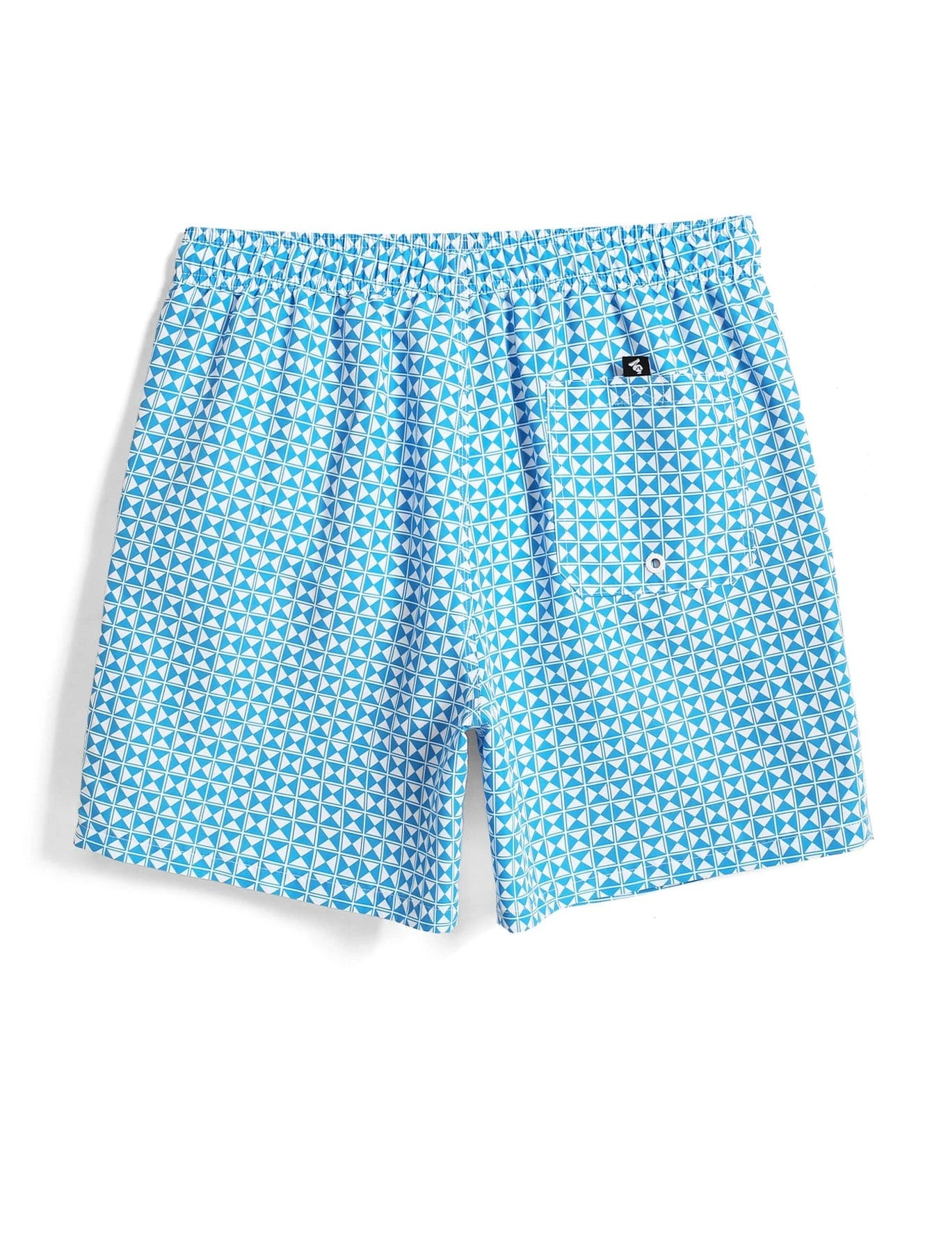 Vibrant Patterned Swim Trunks-Waves And Trunks