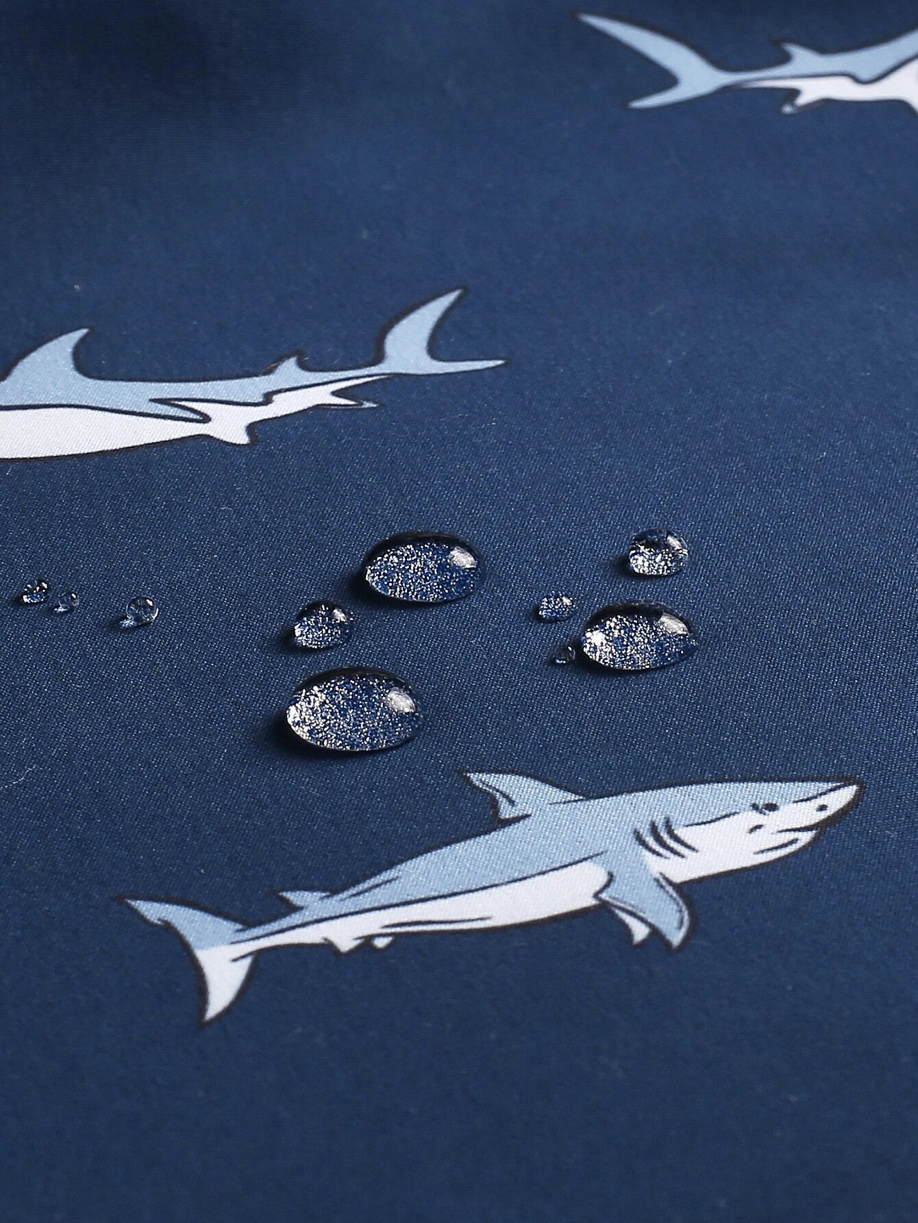 Shark Print Swim Trunks-Waves And Trunks