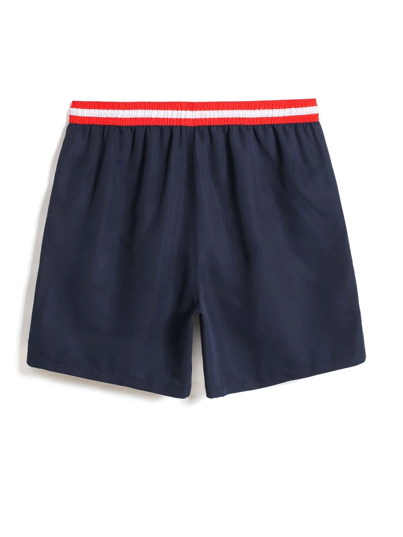 Striped Tape Swim Shorts-Waves And Trunks