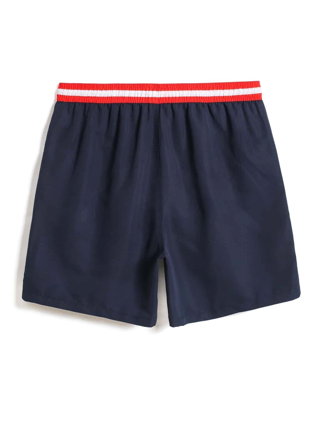 Striped Tape Swim Shorts-Waves And Trunks