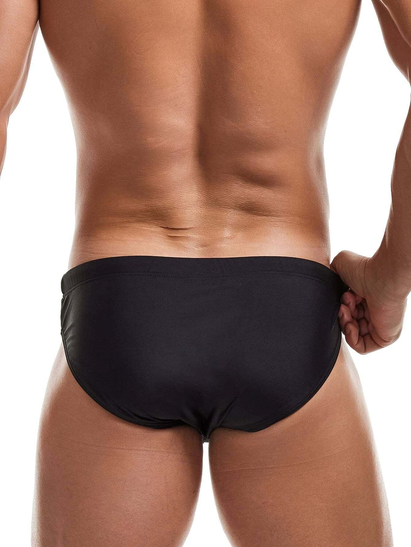 Solid Colored Swim Brief-Waves And Trunks