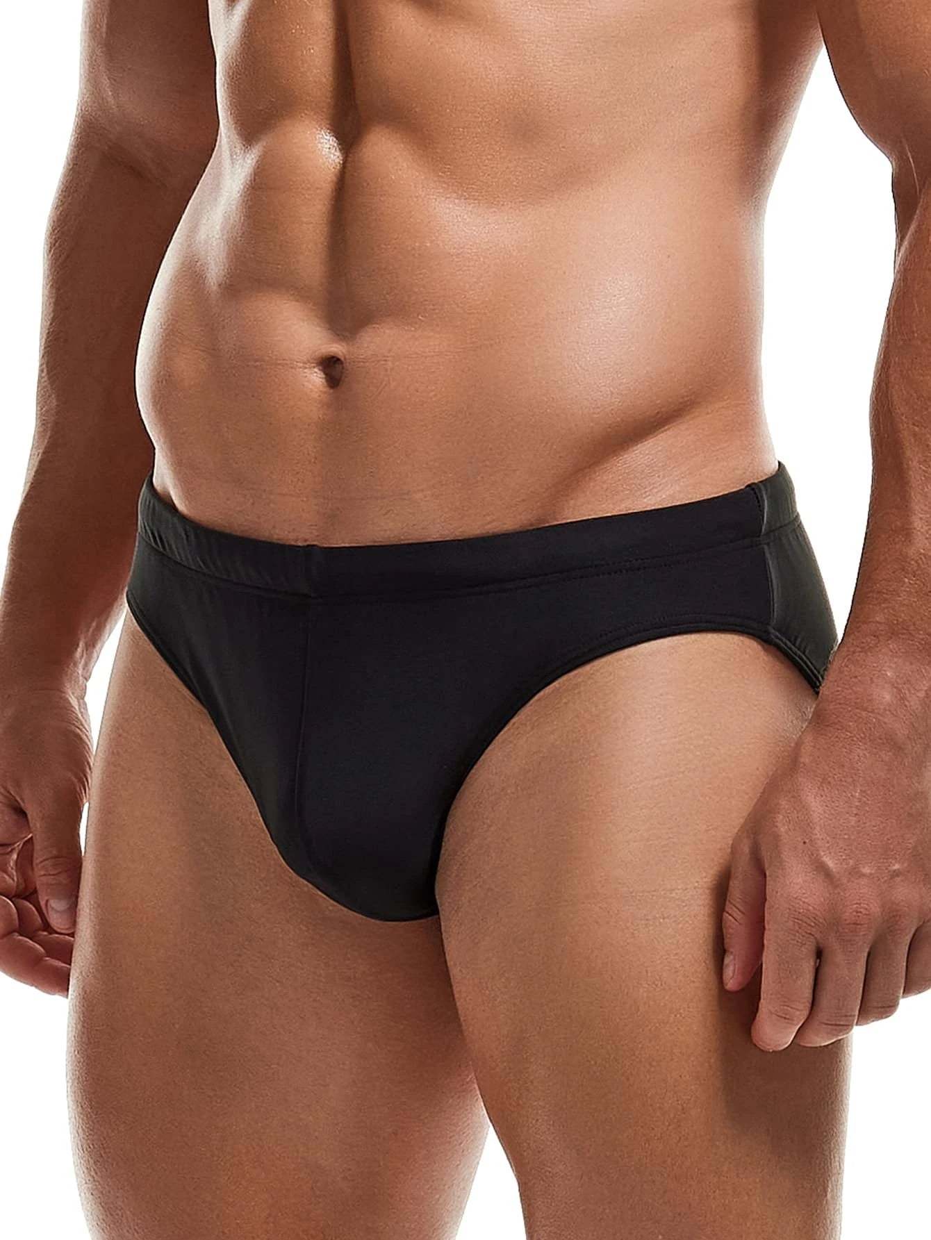 Solid Colored Swim Brief-Waves And Trunks