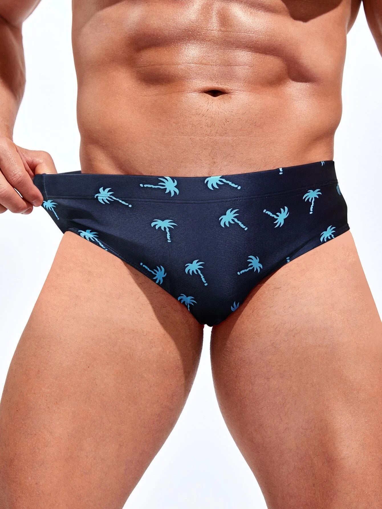 Tropical Print Swim Brief-Waves And Trunks