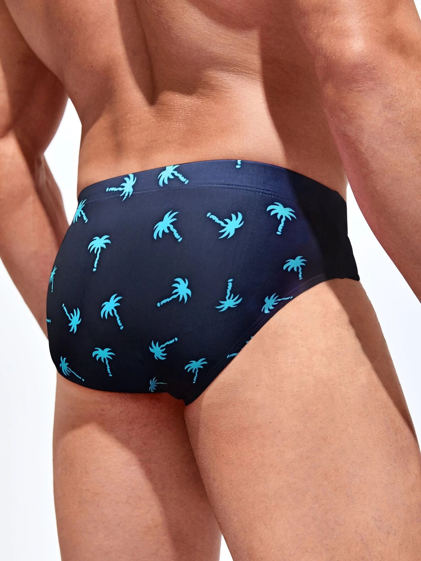 Tropical Print Swim Brief-Waves And Trunks