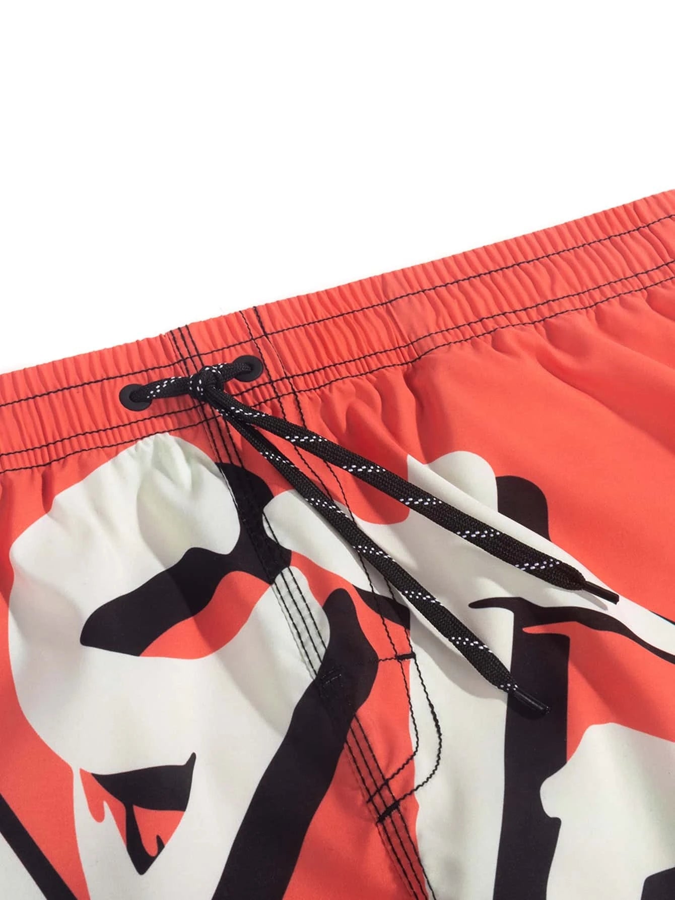 Cartoon Dragon Print Swim Trunks-Waves And Trunks