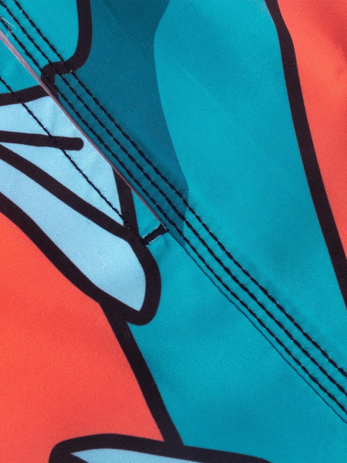 Cartoon Dragon Print Swim Trunks-Waves And Trunks