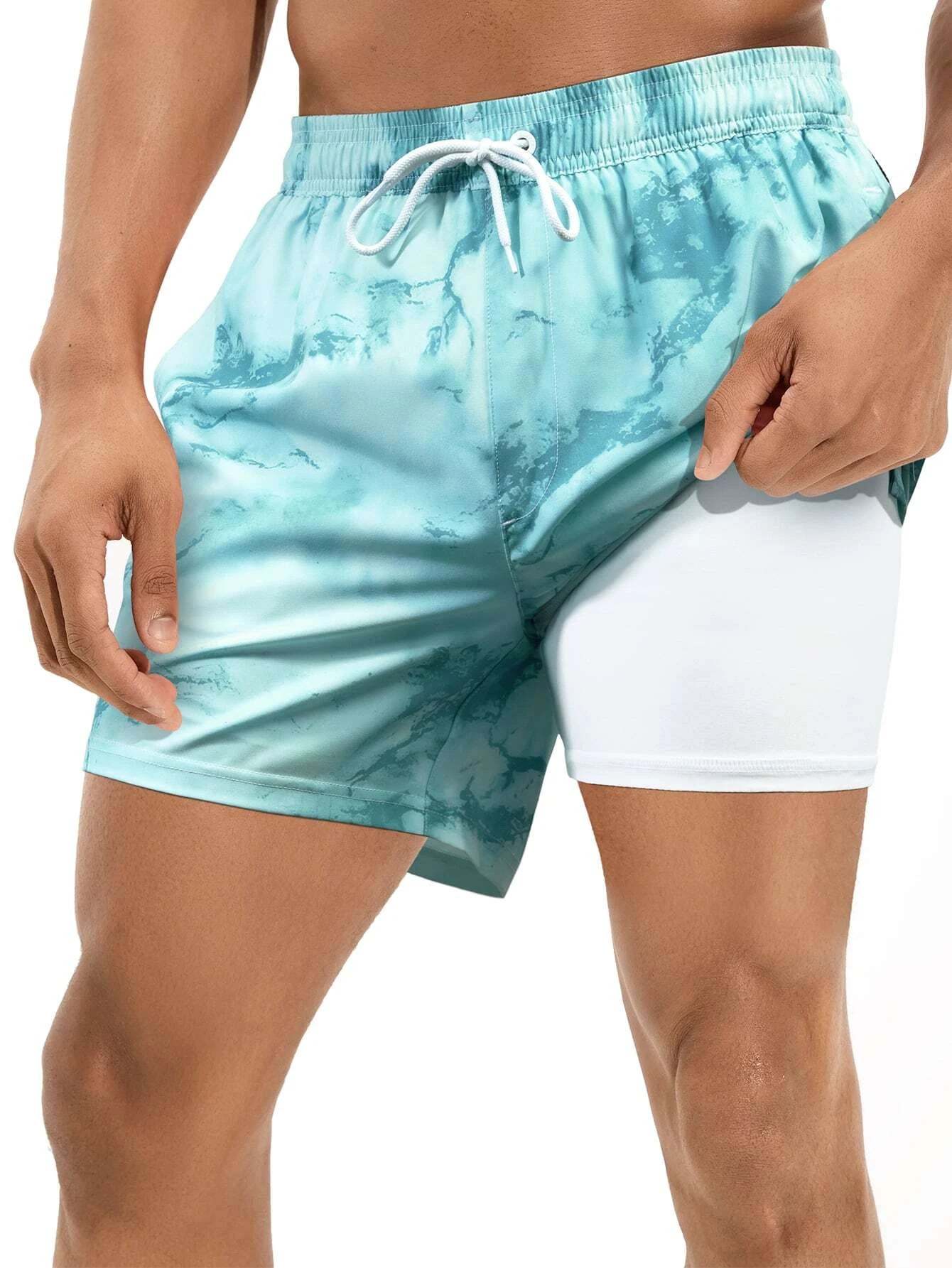 Tie Dye Waist Swim Trunks-Waves And Trunks